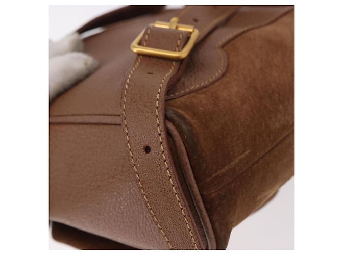 Zaino GUCCI Bamboo Scamosciato Marrone Oro 003 1705 0030 Auth 191888 D'oro - vista 15