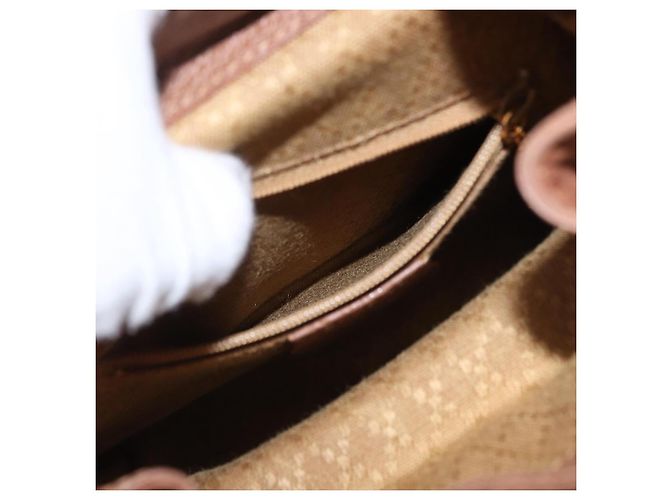 Zaino GUCCI Bamboo Scamosciato Marrone Oro 003 1705 0030 Auth 191888 D'oro - vista 23