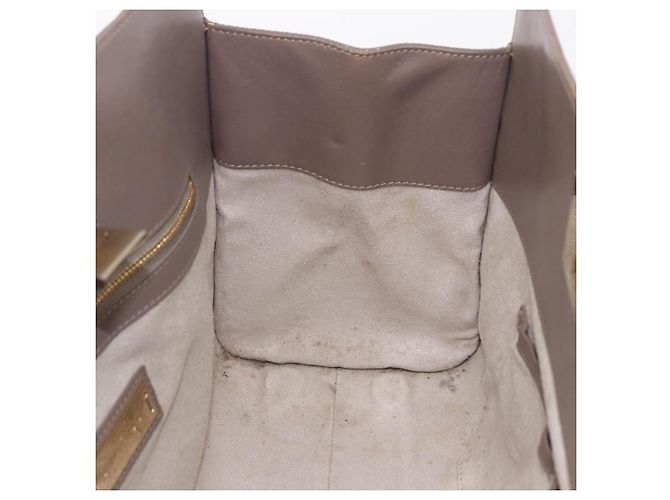 Borsa Jimmy Choo Riley Small Star Studs in pelle grigia e oro Auth bs36088 Marrone D'oro - vista 18