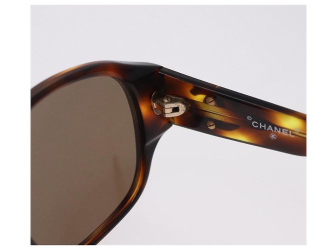 Gafas de sol CHANEL de plástico Marrón CC Auth BA14362M Castaño - vista 10