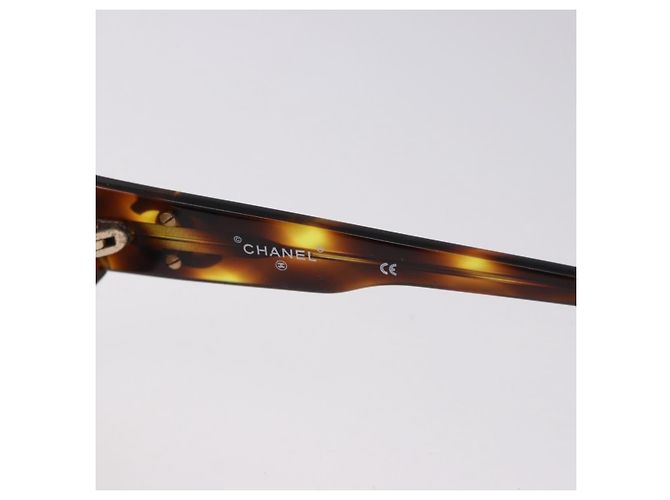 Gafas de sol CHANEL de plástico Marrón CC Auth BA14362M Castaño - vista 12