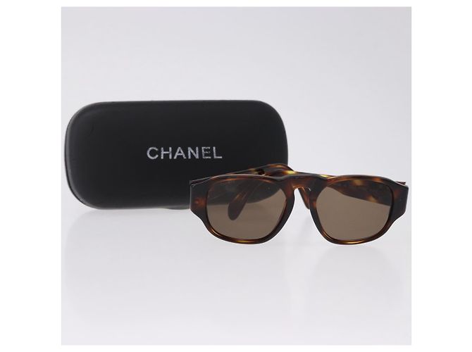 Gafas de sol CHANEL de plástico Marrón CC Auth BA14362M Castaño - vista 14
