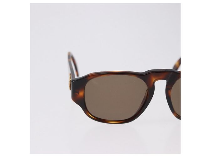 Gafas de sol CHANEL de plástico Marrón CC Auth BA14362M Castaño - vista 4