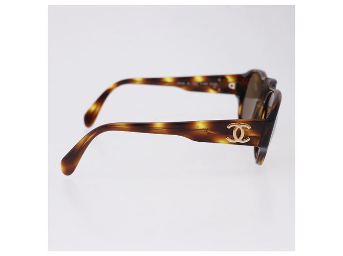 Gafas de sol CHANEL de plástico Marrón CC Auth BA14362M Castaño - vista 6