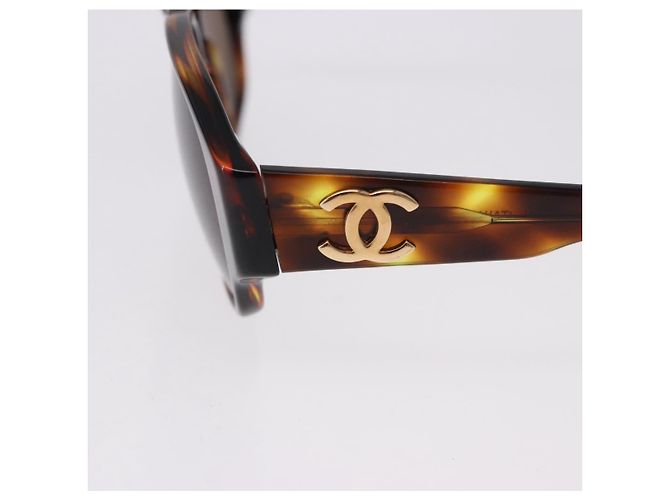 Gafas de sol CHANEL de plástico Marrón CC Auth BA14362M Castaño - vista 9