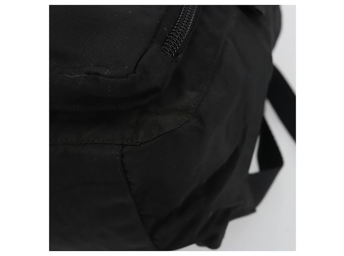 Zaino PRADA Nylon Nero Argento Auth ar13994 - vista 12