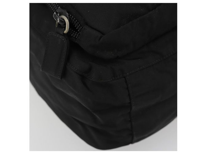 Zaino PRADA Nylon Nero Argento Auth ar13994 - vista 13