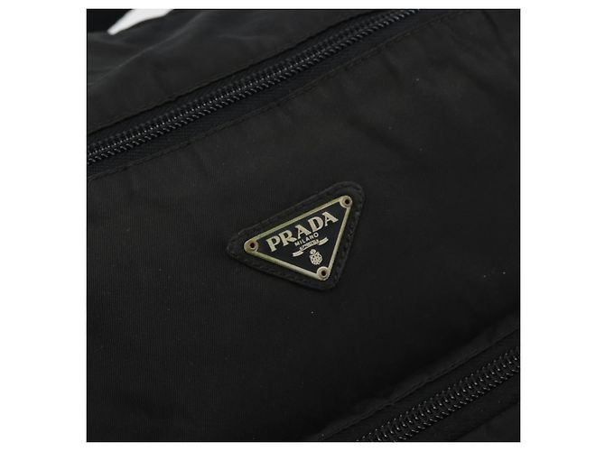 Zaino PRADA Nylon Nero Argento Auth ar13994 - vista 16