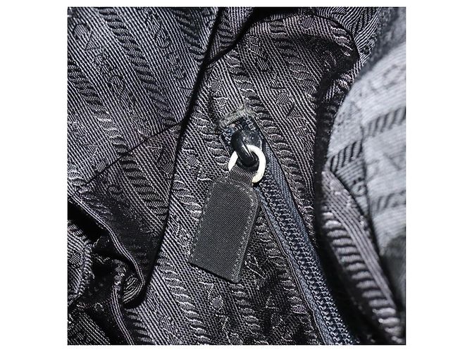 Zaino PRADA Nylon Nero Argento Auth ar13994 - vista 22