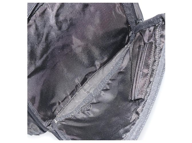 Zaino PRADA Nylon Nero Argento Auth ar13994 - vista 24