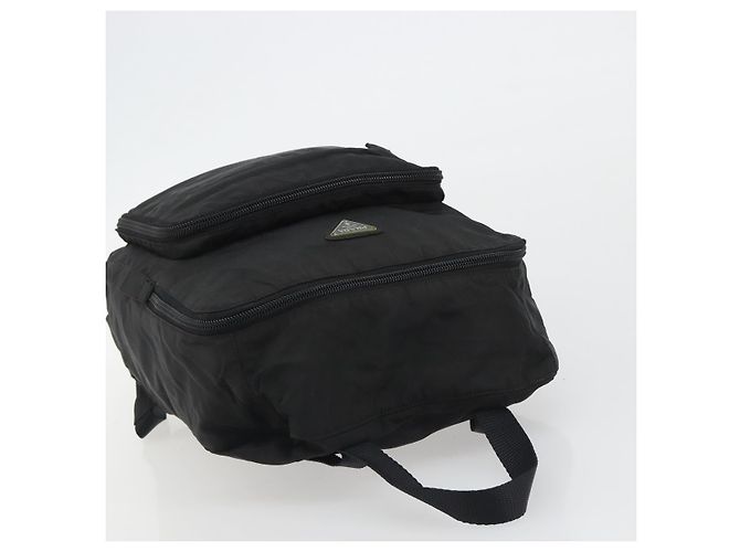 Zaino PRADA Nylon Nero Argento Auth ar13994 - vista 6