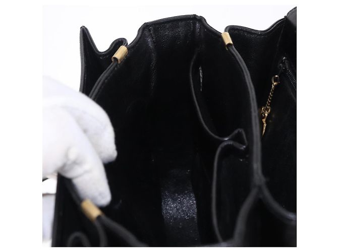 Céline Borsa a tracolla CELINE Horse Carriage in pelle nera Auth 191795 Nero - vista 19