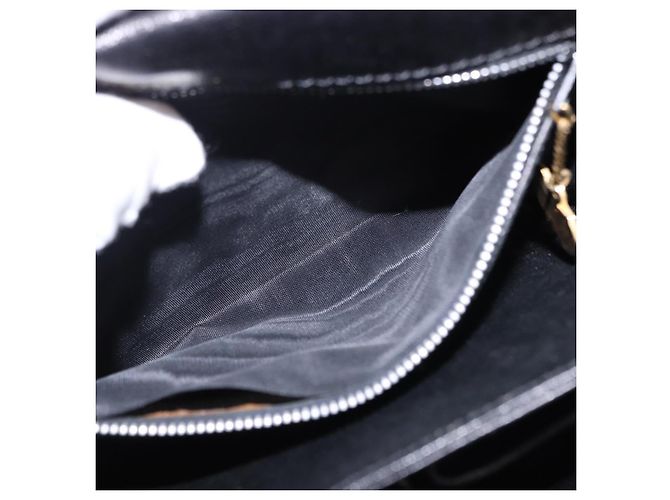 Céline Borsa a tracolla CELINE Horse Carriage in pelle nera Auth 191795 Nero - vista 23