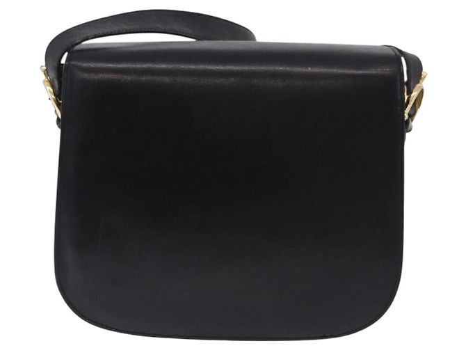 Céline Borsa a tracolla CELINE Horse Carriage in pelle nera Auth 191795 Nero - vista 3