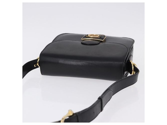 Céline Borsa a tracolla CELINE Horse Carriage in pelle nera Auth 191795 Nero - vista 6