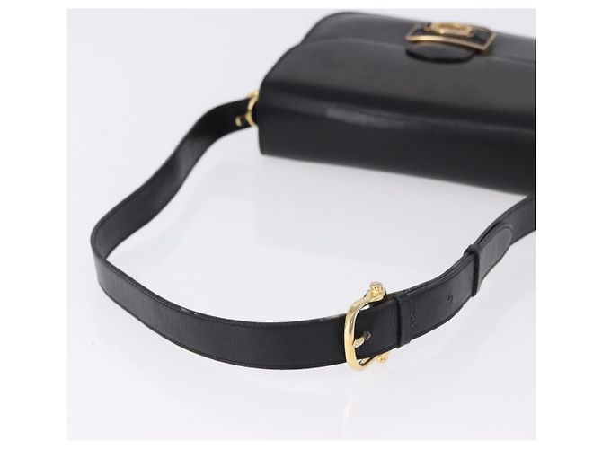 Céline Borsa a tracolla CELINE Horse Carriage in pelle nera Auth 191795 Nero - vista 7