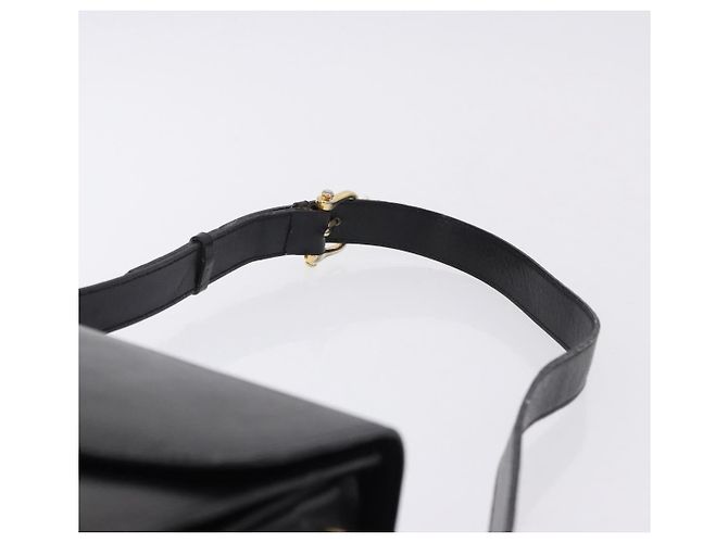 Céline Borsa a tracolla CELINE Horse Carriage in pelle nera Auth 191795 Nero - vista 8