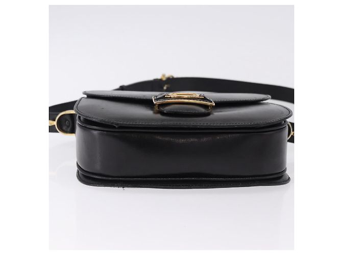 Céline Borsa a tracolla CELINE Horse Carriage in pelle nera Auth 191795 Nero - vista 9