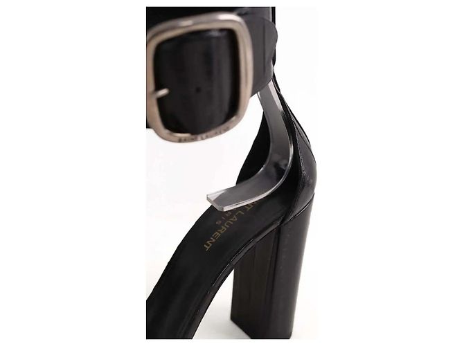 Décolleté Saint Laurent Opyum in pelle nera Nero - vista 4
