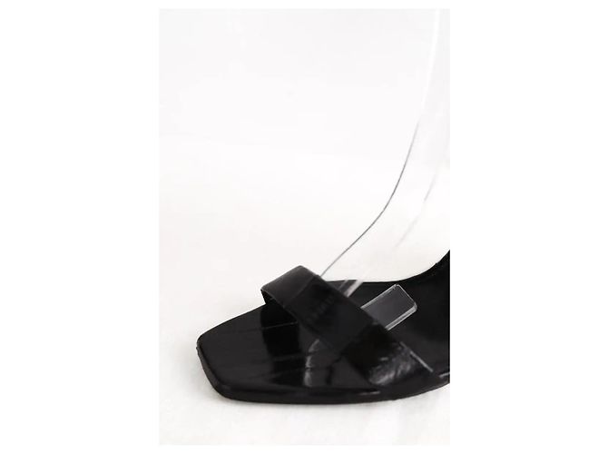 Décolleté Saint Laurent Opyum in pelle nera Nero - vista 5