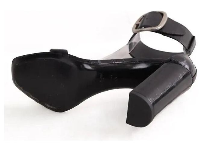 Décolleté Saint Laurent Opyum in pelle nera Nero - vista 6