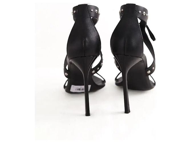 Décolleté Saint Laurent Inis studded in pelle nera Nero - vista 2