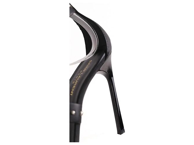 Décolleté Saint Laurent Inis studded in pelle nera Nero - vista 5
