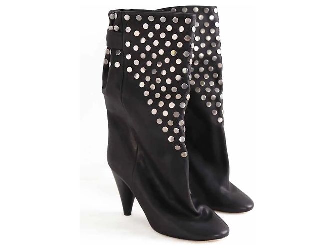 Isabel Marant Schwarze Lederstiefel Größe 40 - Ansicht 3