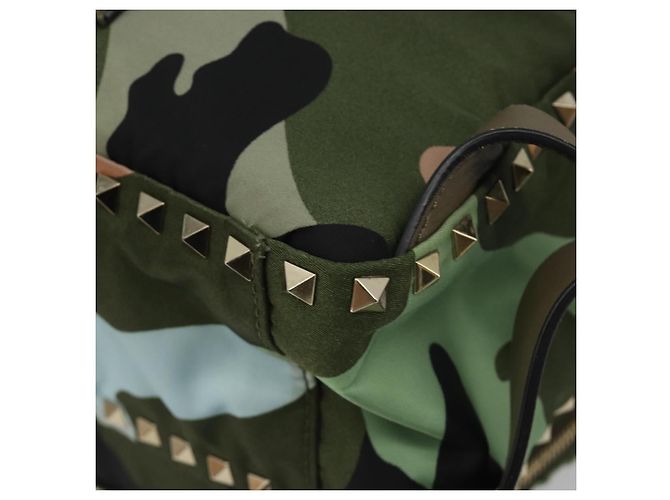 Zaino VALENTINO Nylon Khaki Gold Camouflage Auth BA13995 D'oro Cachi - vista 17