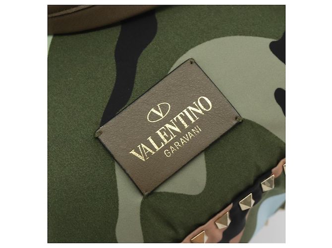 Zaino VALENTINO Nylon Khaki Gold Camouflage Auth BA13995 D'oro Cachi - vista 18