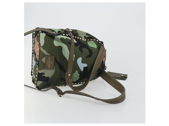Zaino VALENTINO Nylon Khaki Gold Camouflage Auth BA13995 D'oro Cachi - vista 9