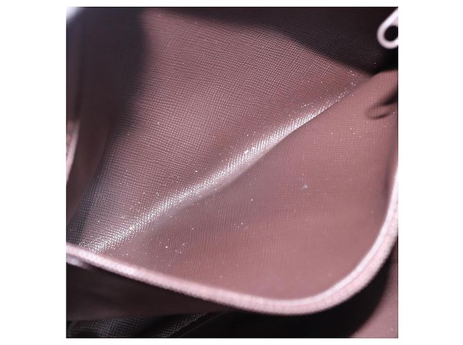 Borsa a Spalla Burberrys Nova Check in Tela Marrone con Tonalità Oro Auth 192747 - vista 20