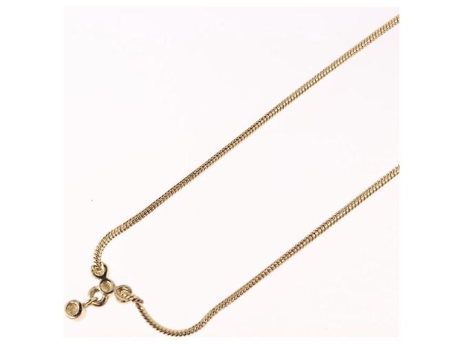 Collana a catena snake Christian Dior Metallo Tonalità Oro Auth SW2518 - vista 10