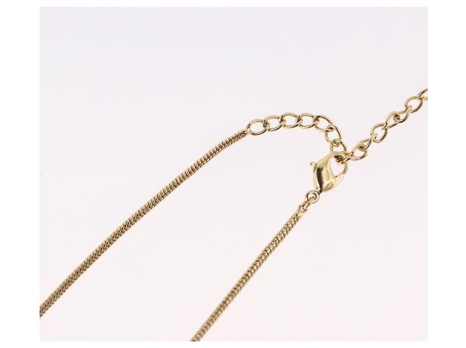 Collana a catena snake Christian Dior Metallo Tonalità Oro Auth SW2518 - vista 12