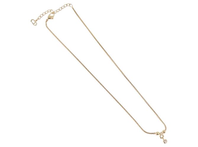 Collana a catena snake Christian Dior Metallo Tonalità Oro Auth SW2518 - vista 2