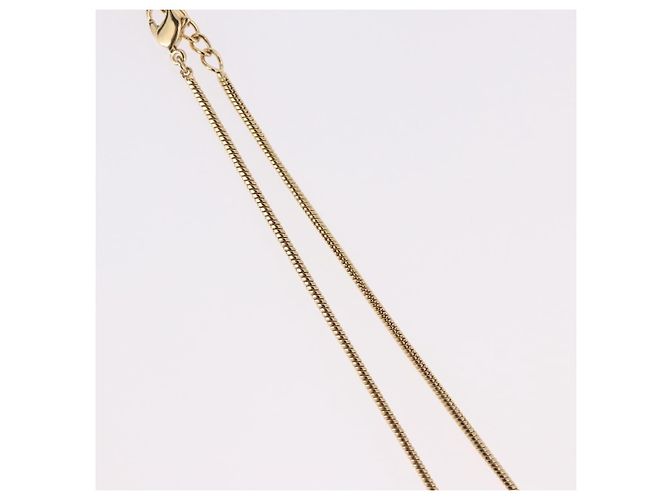 Collana a catena snake Christian Dior Metallo Tonalità Oro Auth SW2518 - vista 6
