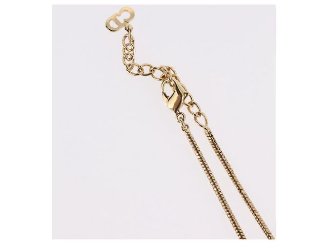 Collana a catena snake Christian Dior Metallo Tonalità Oro Auth SW2518 - vista 7
