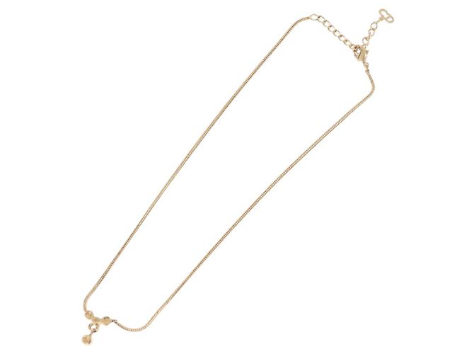 Collana a catena snake Christian Dior Metallo Tonalità Oro Auth SW2518 - vista 8