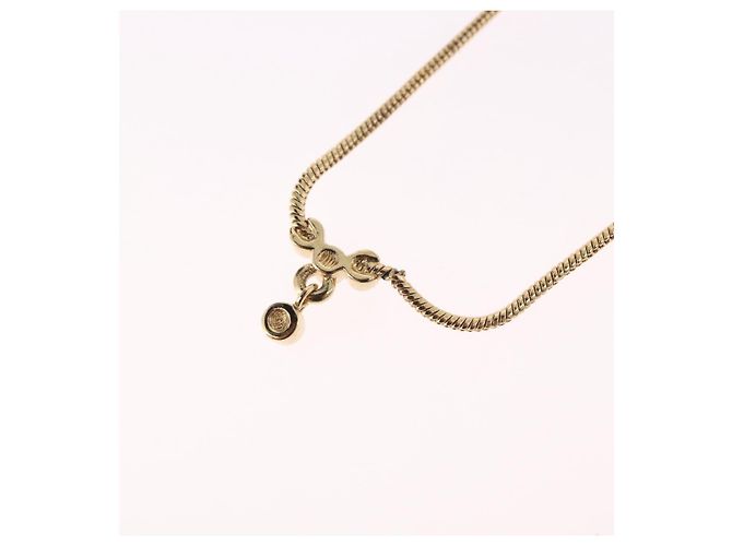 Collana a catena snake Christian Dior Metallo Tonalità Oro Auth SW2518 - vista 9