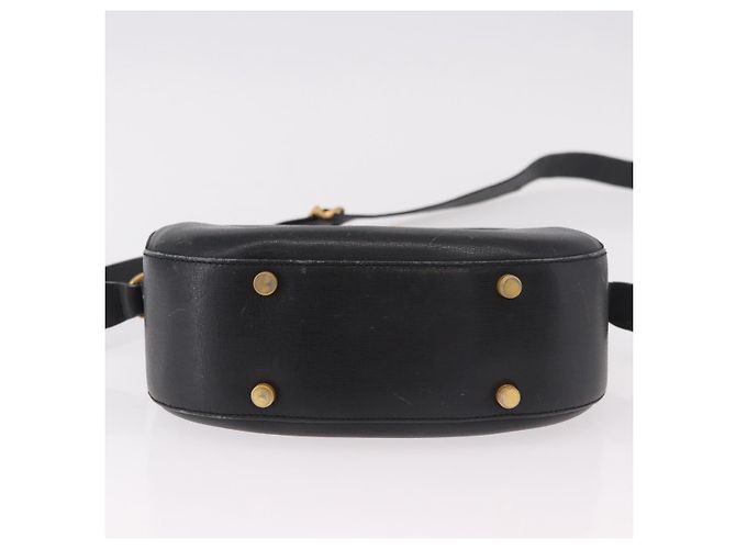 Borsa a Spalla Salvatore Ferragamo in Pelle Nera e Oro Auth gh2148 Nero D'oro - vista 10