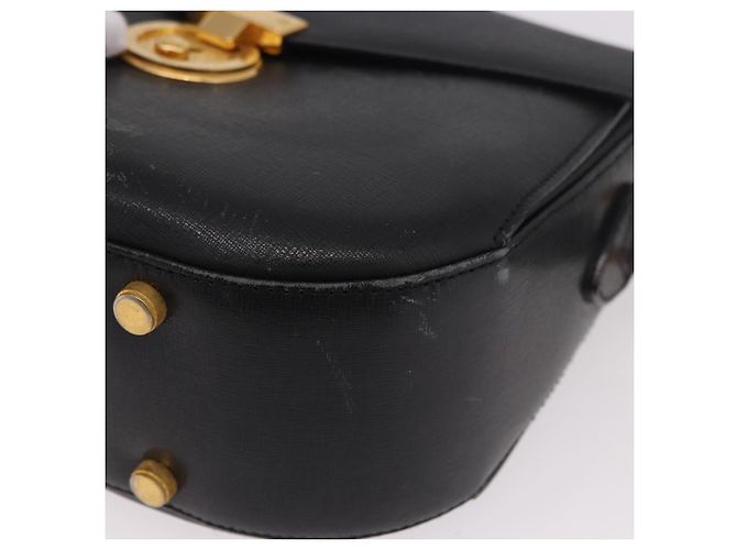 Borsa a Spalla Salvatore Ferragamo in Pelle Nera e Oro Auth gh2148 Nero D'oro - vista 12
