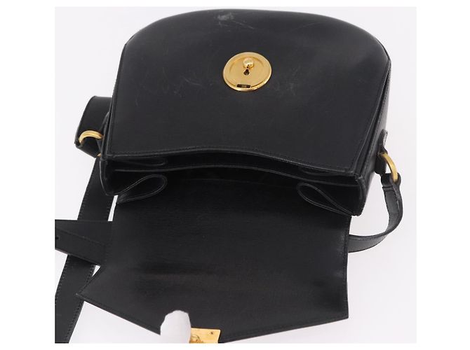 Borsa a Spalla Salvatore Ferragamo in Pelle Nera e Oro Auth gh2148 Nero D'oro - vista 16