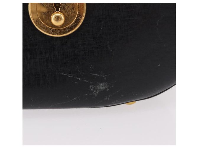 Borsa a Spalla Salvatore Ferragamo in Pelle Nera e Oro Auth gh2148 Nero D'oro - vista 3