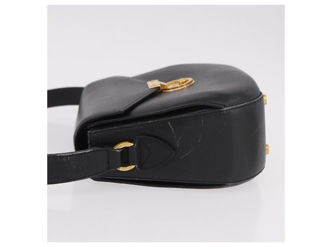 Borsa a Spalla Salvatore Ferragamo in Pelle Nera e Oro Auth gh2148 Nero D'oro - vista 6