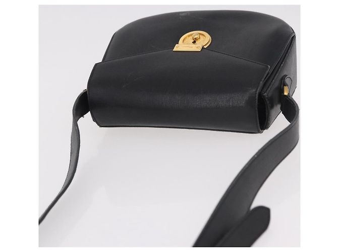 Borsa a Spalla Salvatore Ferragamo in Pelle Nera e Oro Auth gh2148 Nero D'oro - vista 7