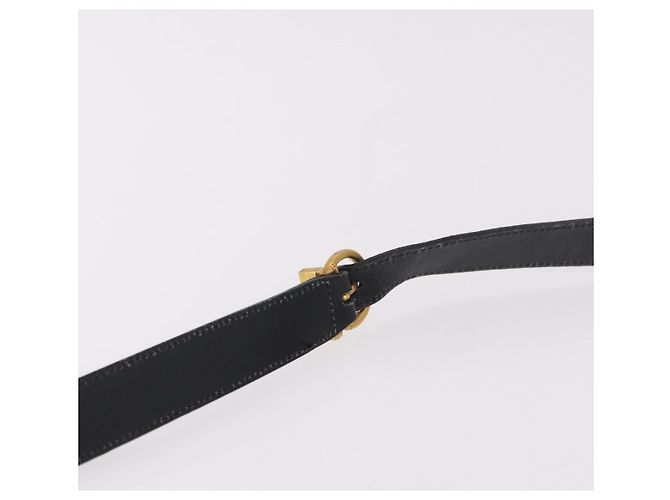 Borsa a Spalla Salvatore Ferragamo in Pelle Nera e Oro Auth gh2148 Nero D'oro - vista 9