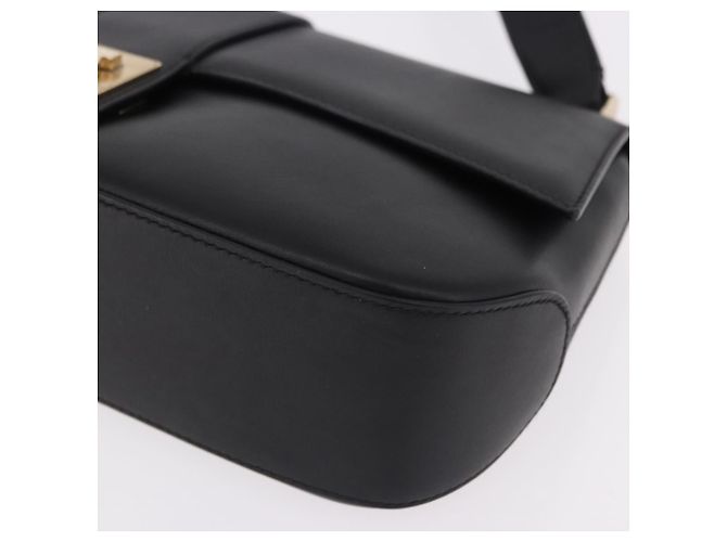 Borsa Salvatore Ferragamo Gancini in pelle nera e oro Auth bs36169V Nero D'oro - vista 11