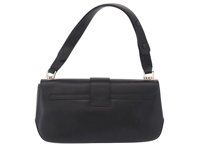 Borsa Salvatore Ferragamo Gancini in pelle nera e oro Auth bs36169V Nero D'oro - vista 3