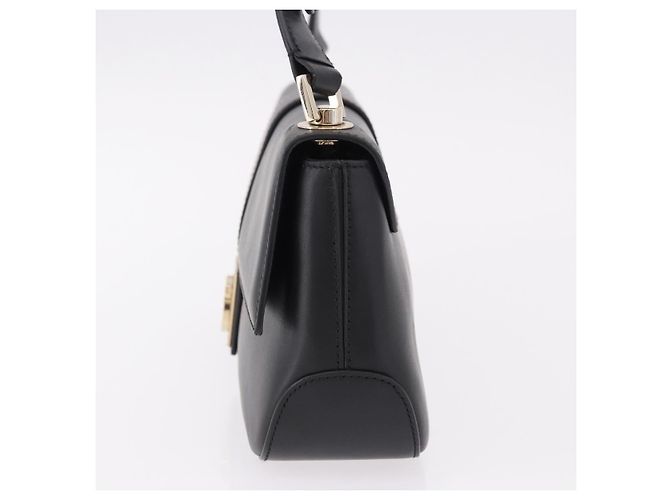 Borsa Salvatore Ferragamo Gancini in pelle nera e oro Auth bs36169V Nero D'oro - vista 4