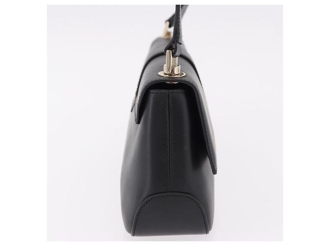 Borsa Salvatore Ferragamo Gancini in pelle nera e oro Auth bs36169V Nero D'oro - vista 5